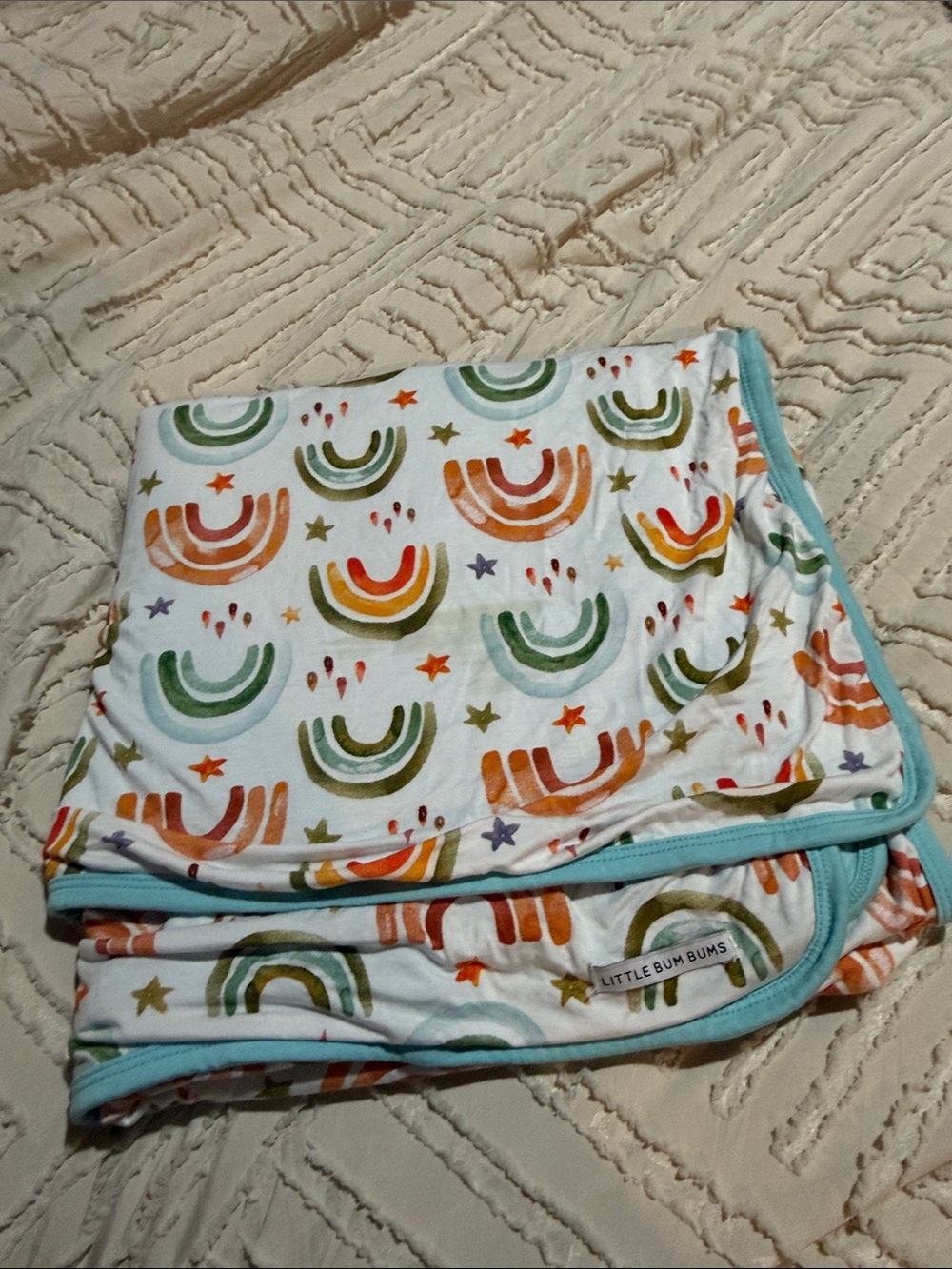 Little bum bums bamboo blanket - Multicolor Rainbows